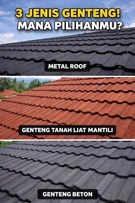 Pilihan warna atap metal pasir